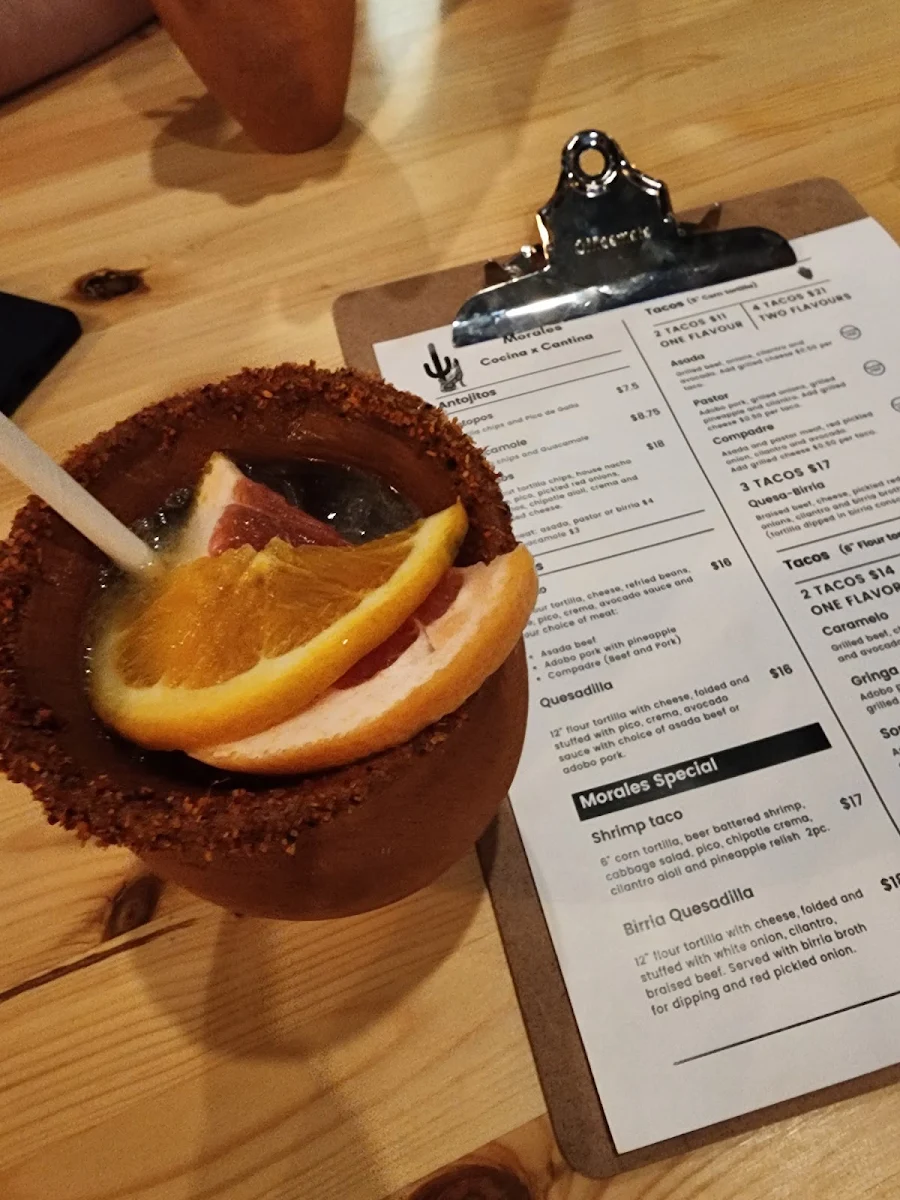 Menu, Morales Cocina x Cantina