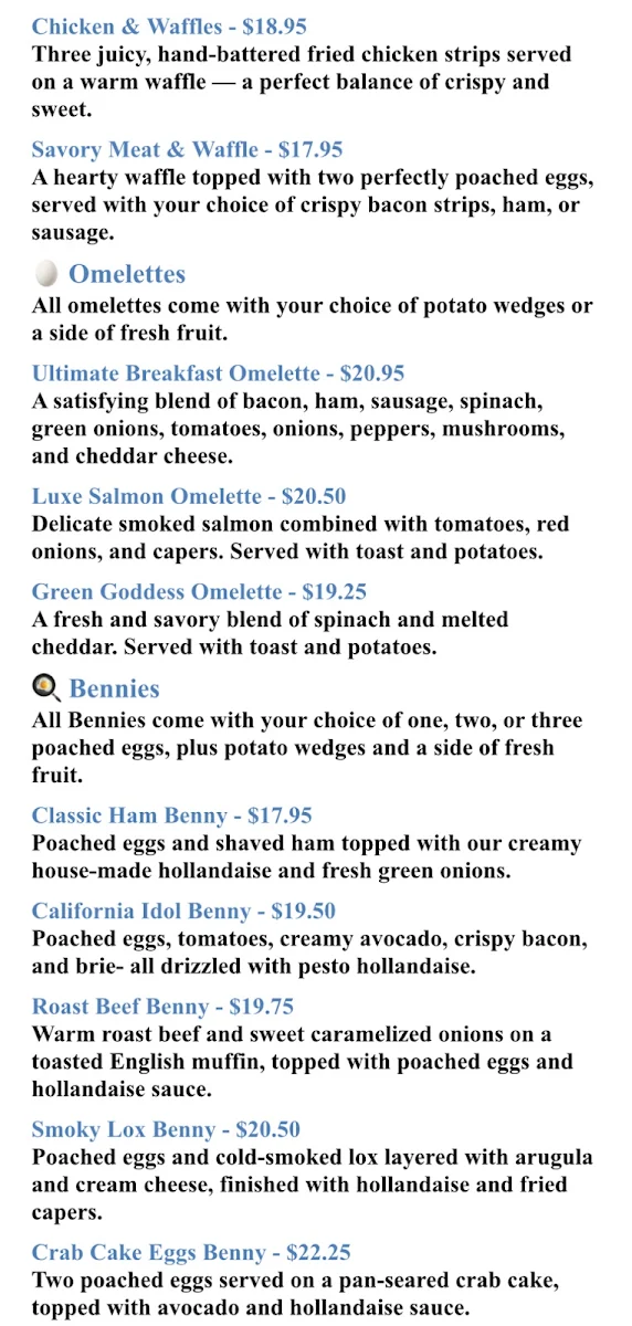 Menu, Garden Fork