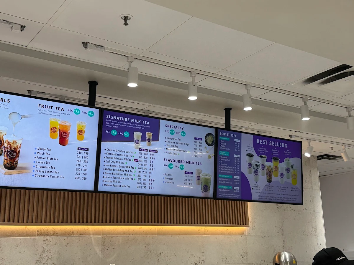 Menu, Chatime Bubble Tea
