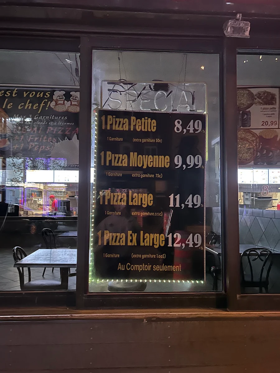 Menu, Pizza 2 Pour 1