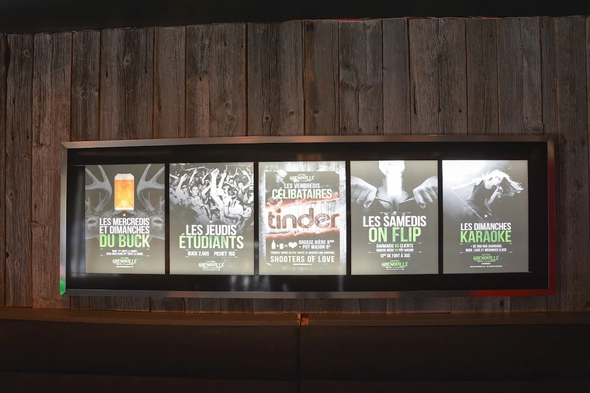 Menu, La P'tite Grenouille Sherbrooke