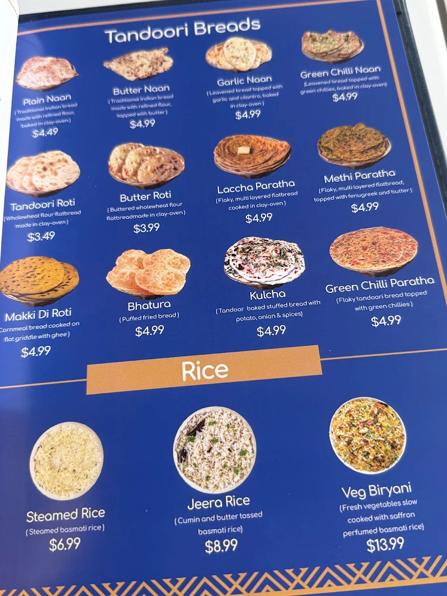 Menu, Manmohan's Sweets and Restaurant Brampton