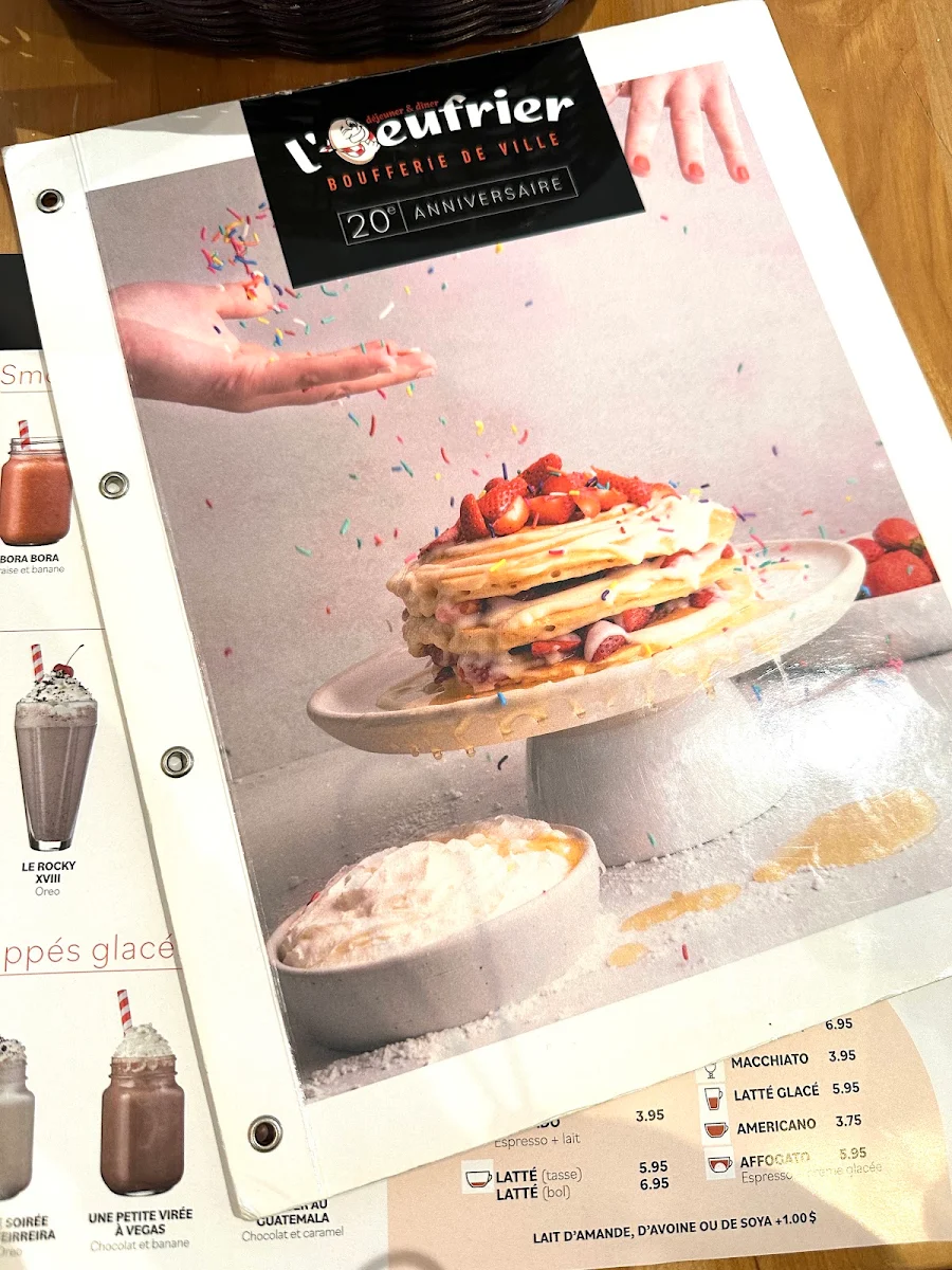 Menu, L'Œufrier (West Island)