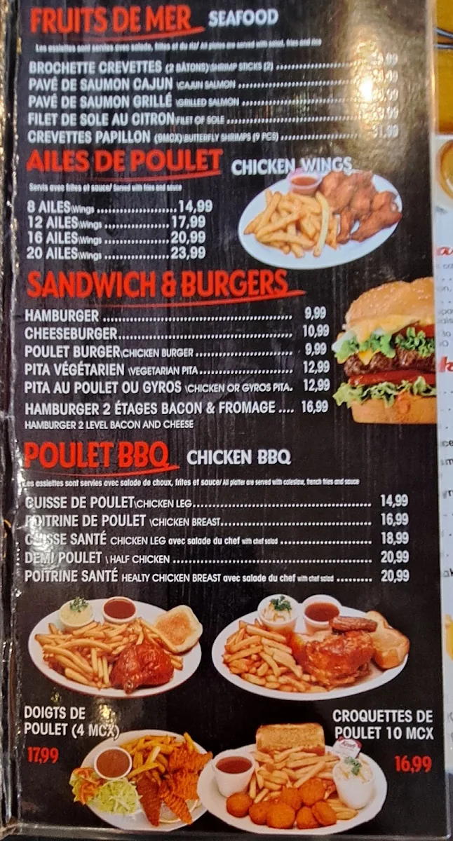 Menu, Restaurant Olive