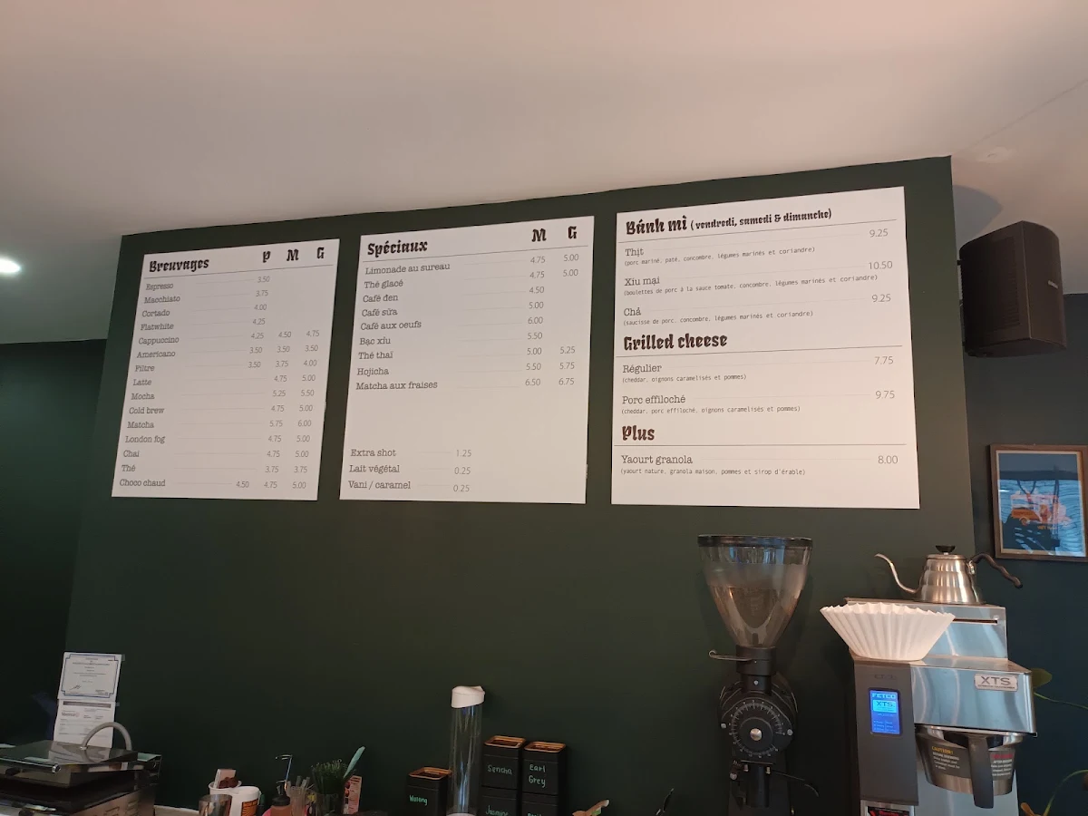 Menu, Phin Cafe