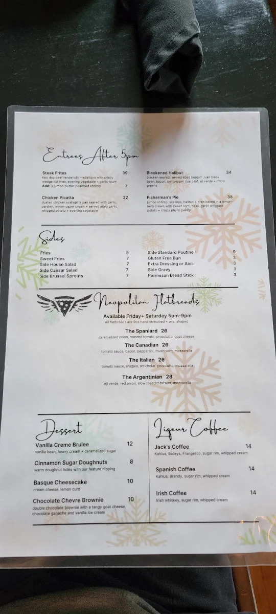 Menu, The Goose Kitchen + Bar by Jack's GastroPub