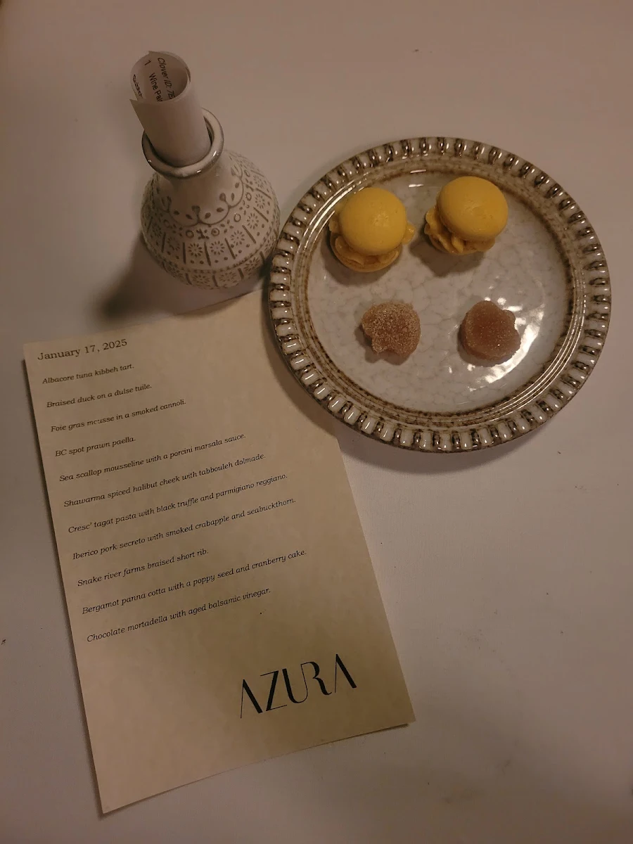 Menu, Azura