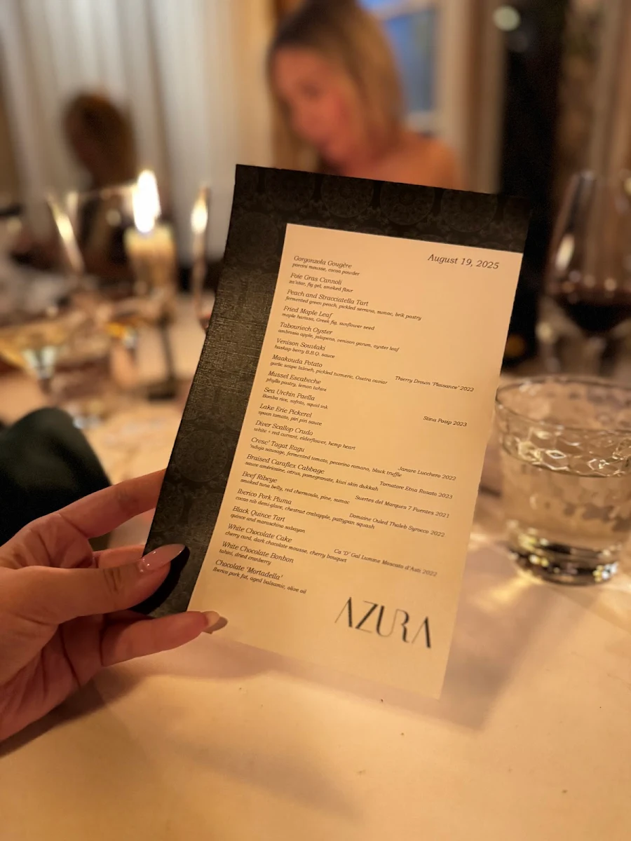 Menu, Azura