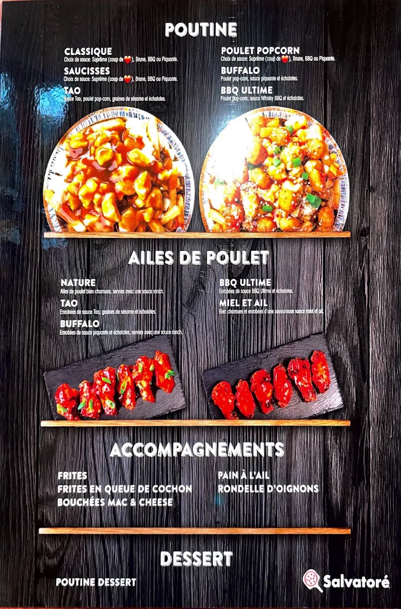 Menu, Pizza Salvatoré