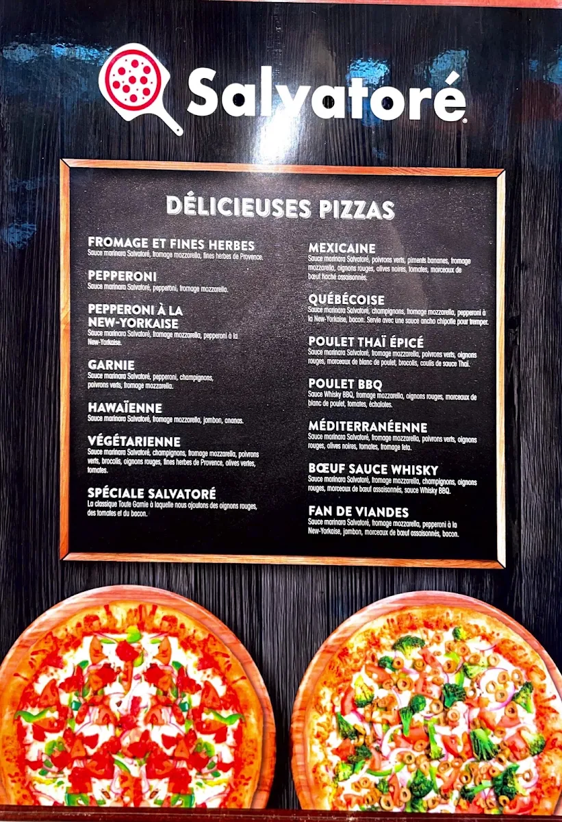 Menu, Pizza Salvatoré