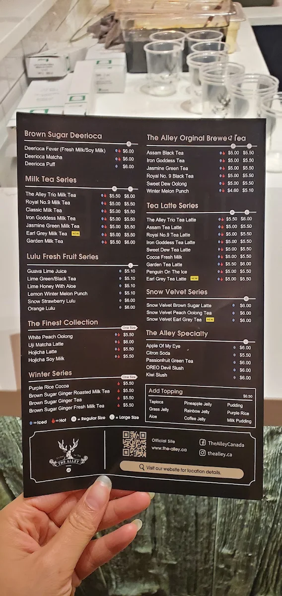 Menu, The Alley