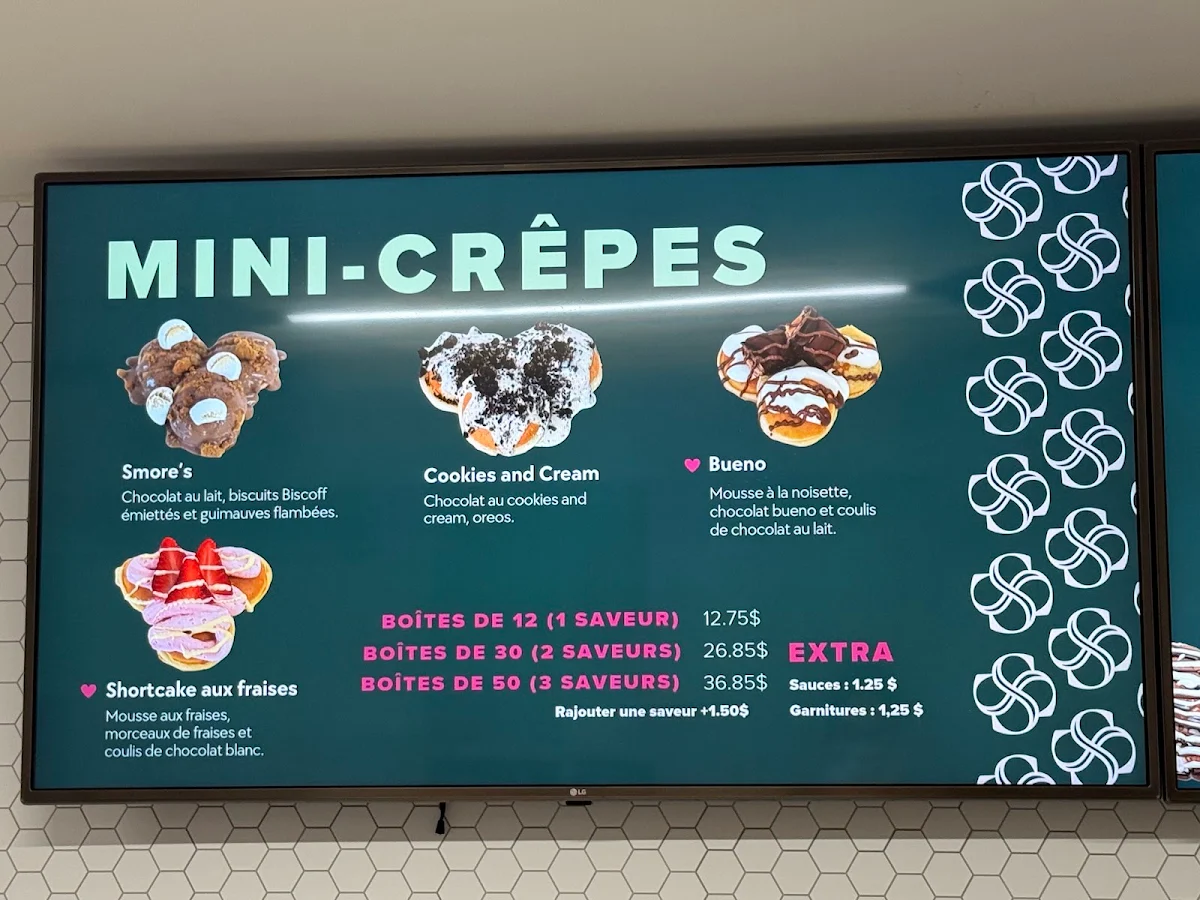 Menu, Samaya Desserts