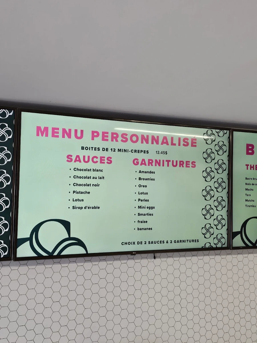 Menu, Samaya Desserts