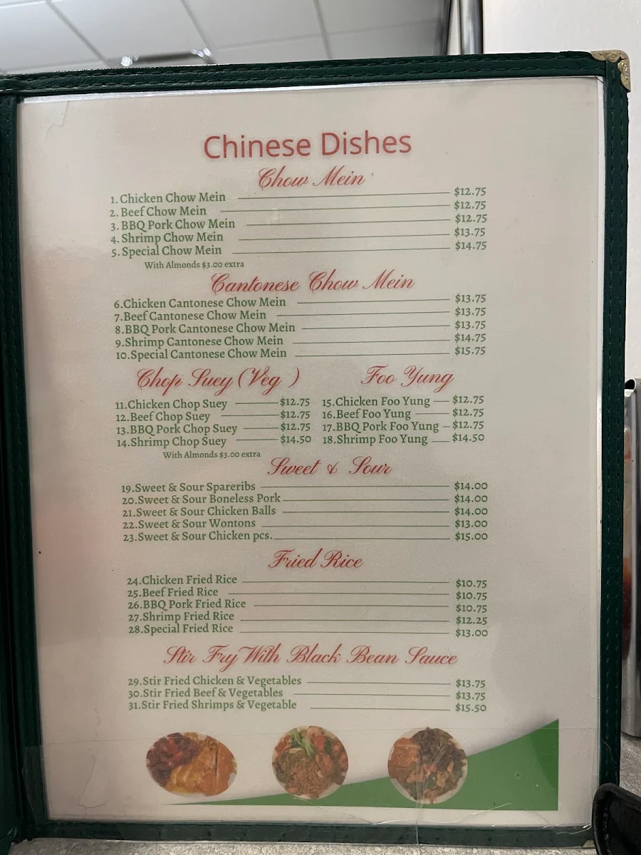 Menu, Club Café