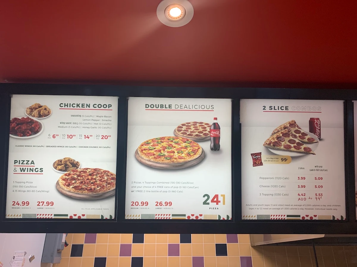 Menu, 241 Pizza