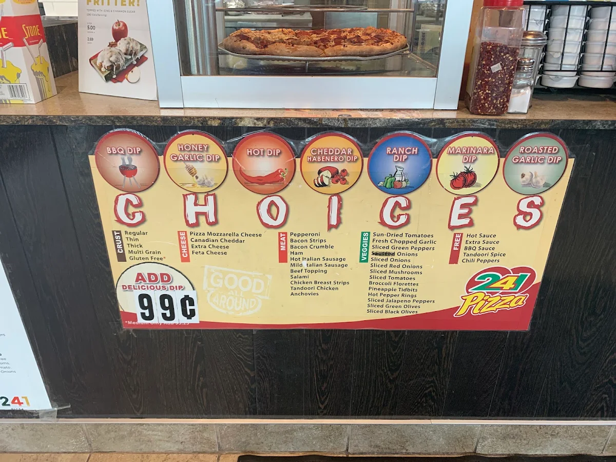 Menu, 241 Pizza