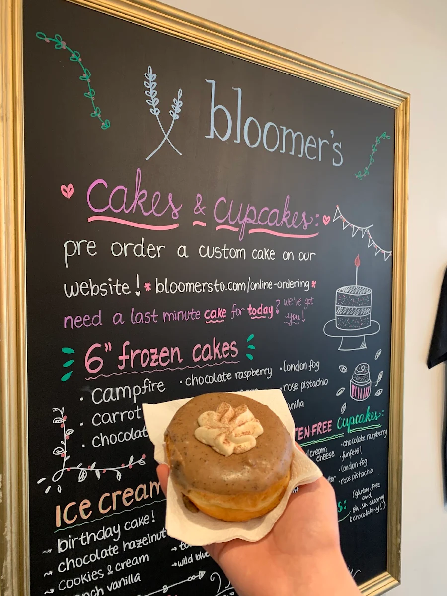 Menu, bloomer's Queen