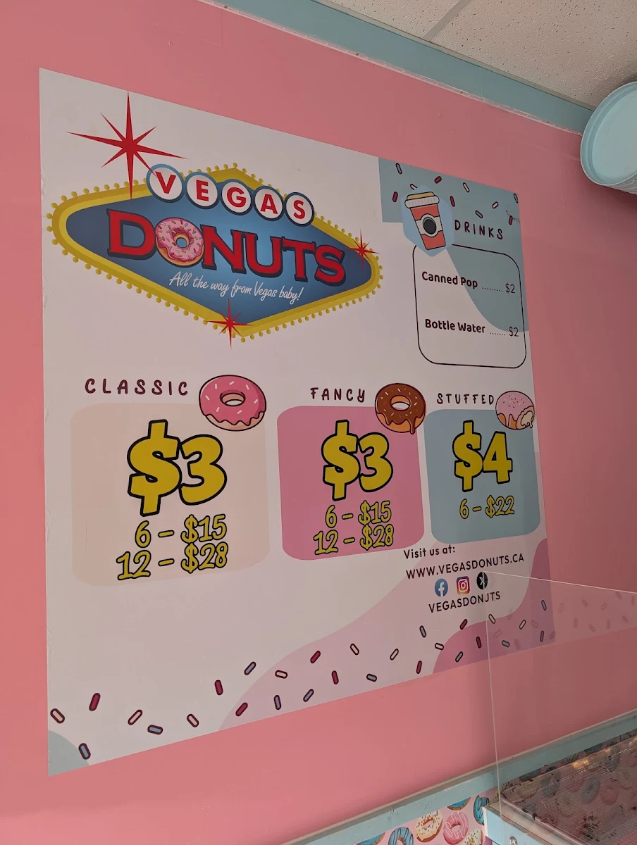 Menu, Vegas Donuts