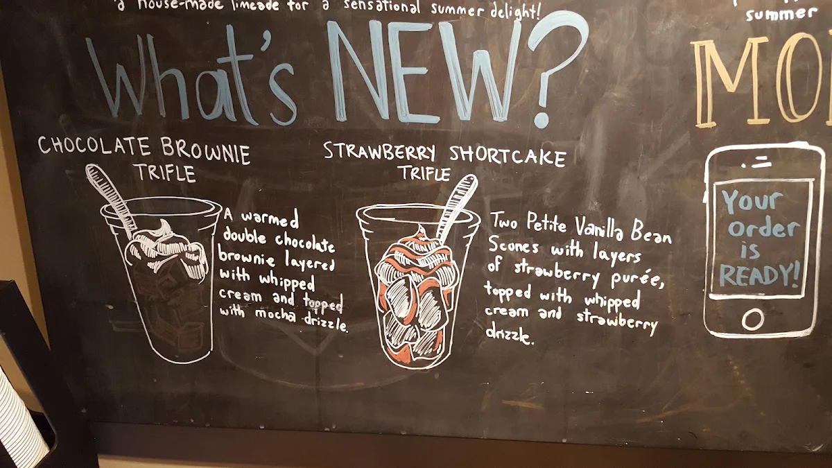 Menu, Starbucks Coffee Company