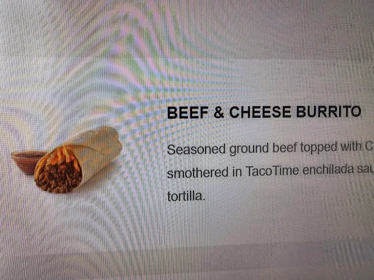 Menu, TacoTime