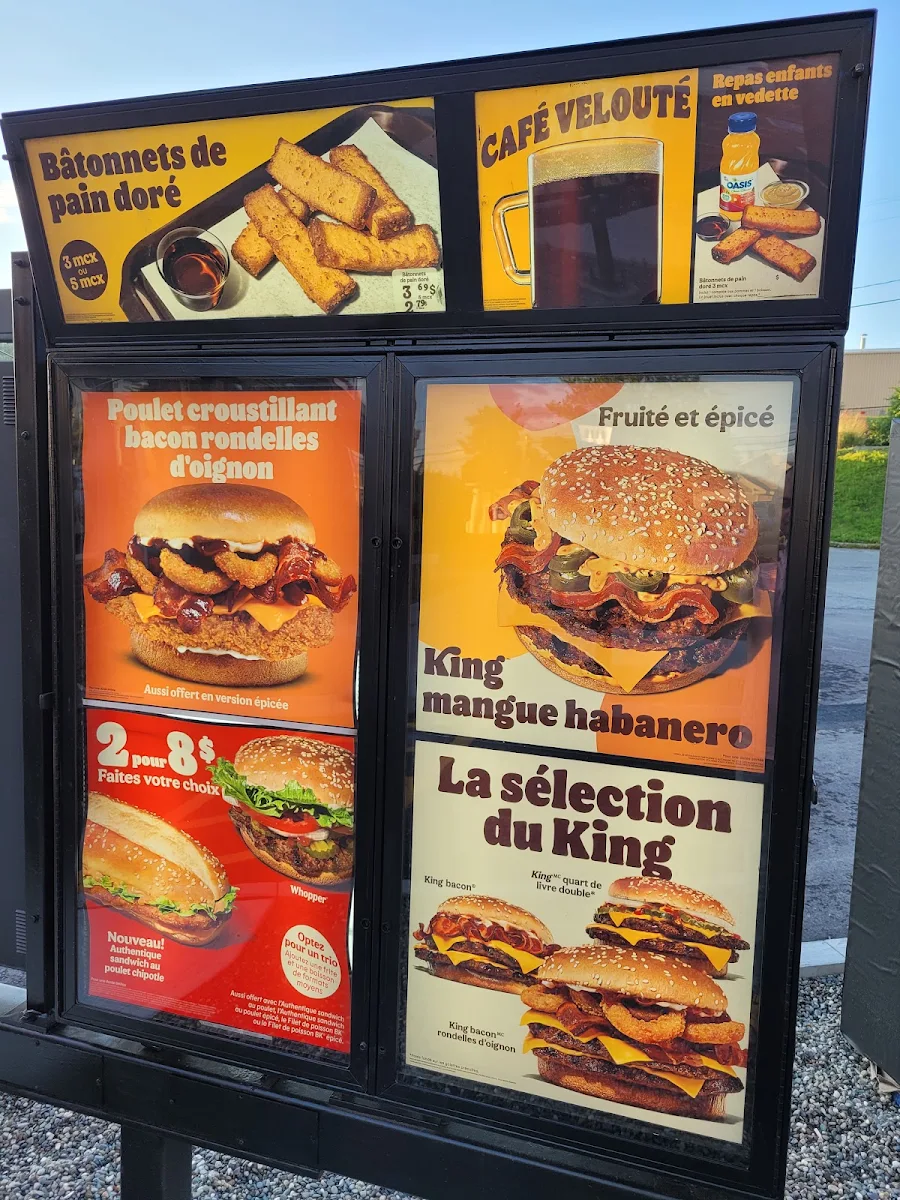 Menu, Burger King