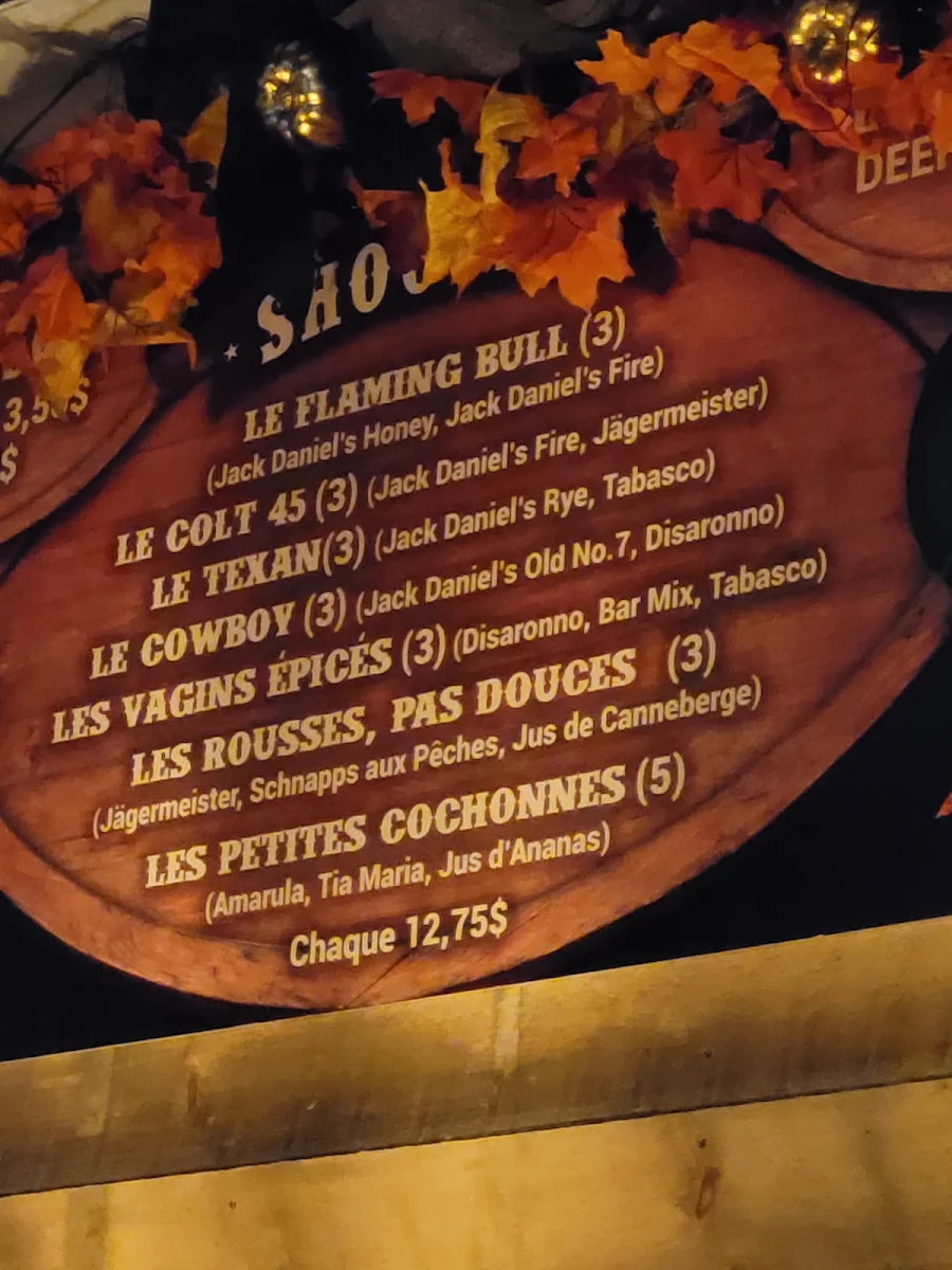Menu, BALLROOM COUNTRY