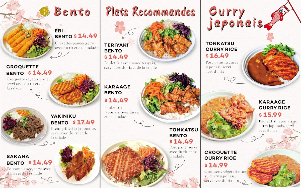 Menu, Restaurant Japonais Suzu