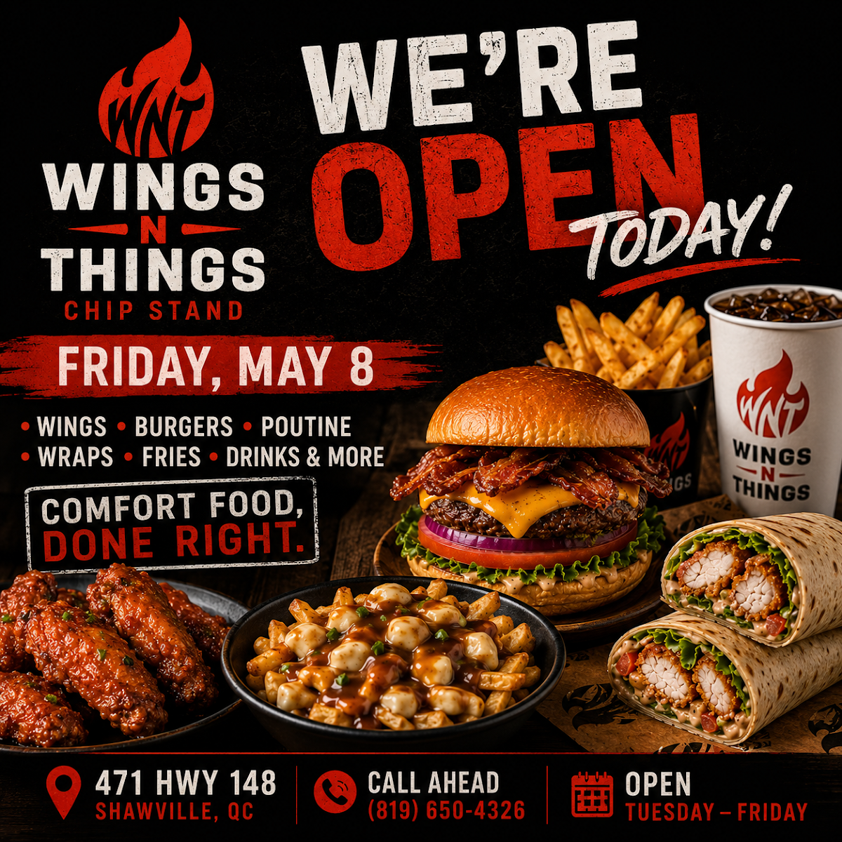 Menu, Wings N Things