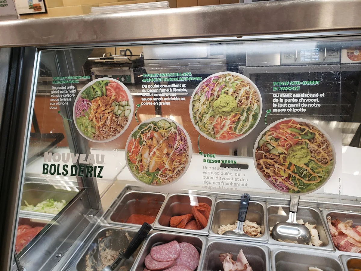 Menu, Subway