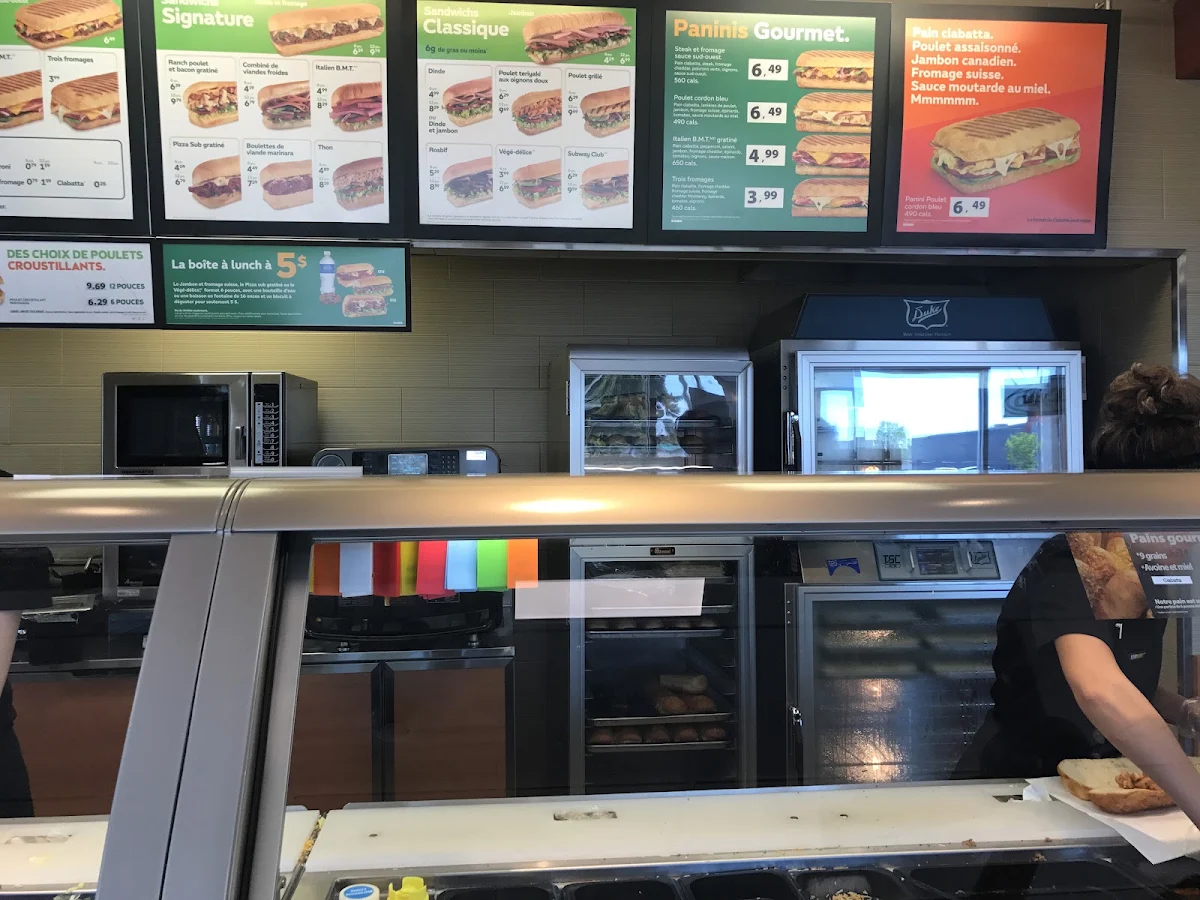 Menu, Subway