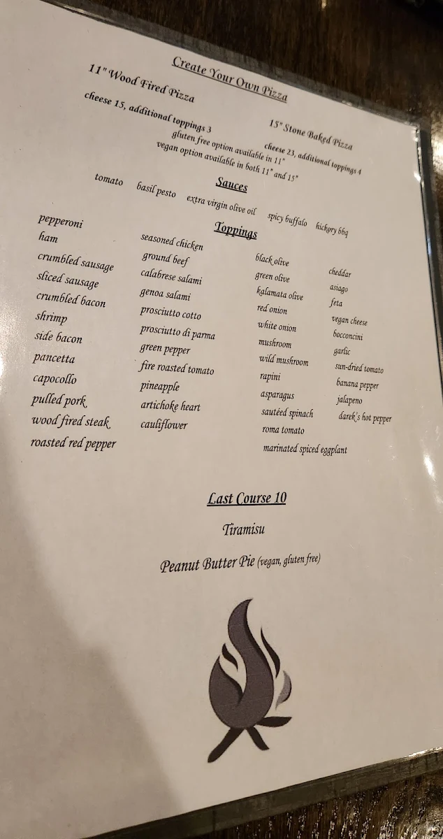 Menu, Santa Ana Pizzeria & Bistro