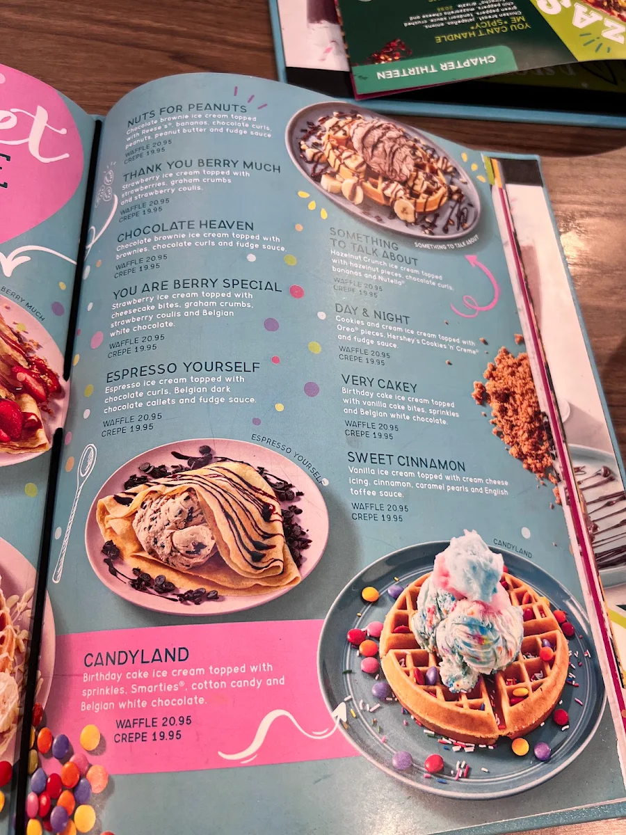Menu, D Spot Dessert Cafe Delta