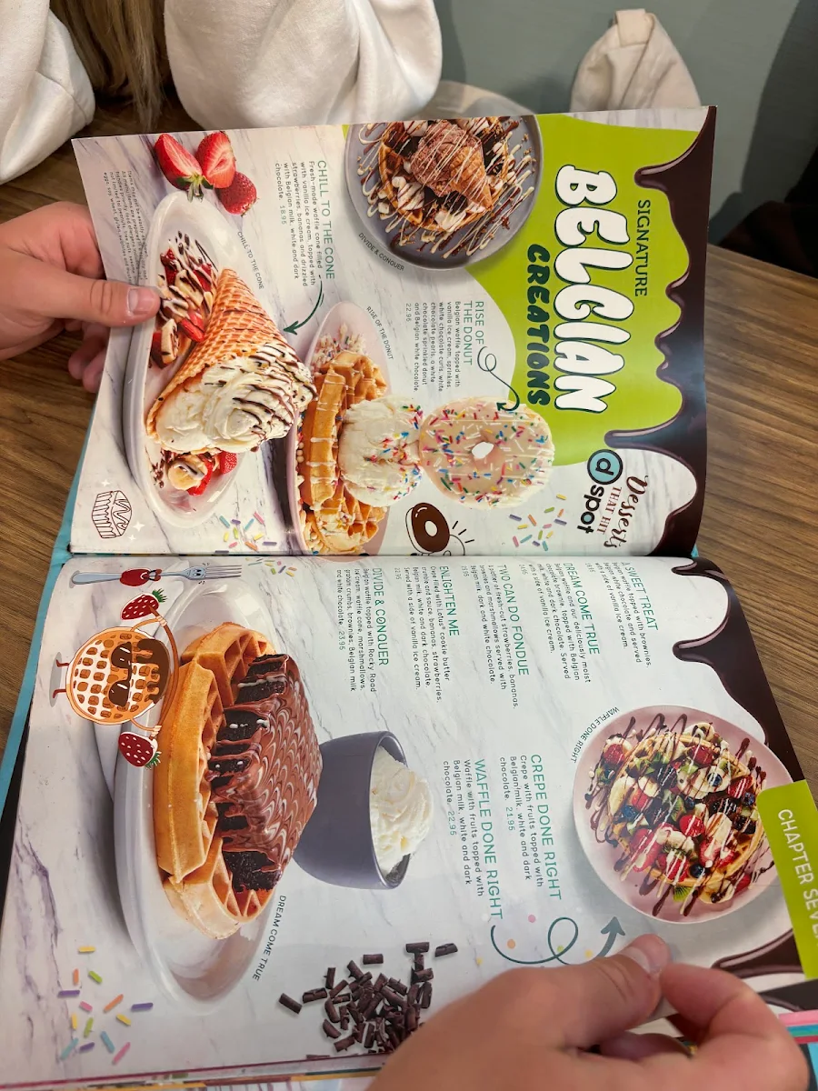 Menu, D Spot Dessert Cafe Delta
