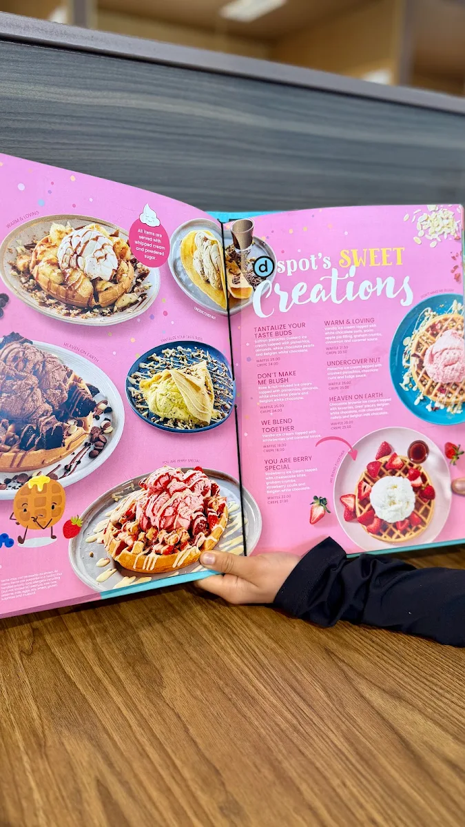 Menu, D Spot Dessert Cafe Delta