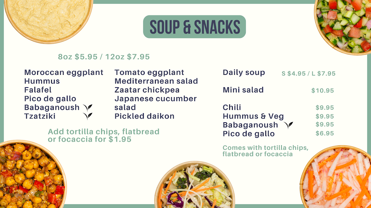 Menu, Urban Spoonful