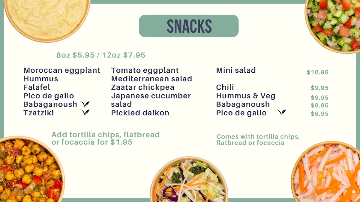 Menu, Urban Spoonful