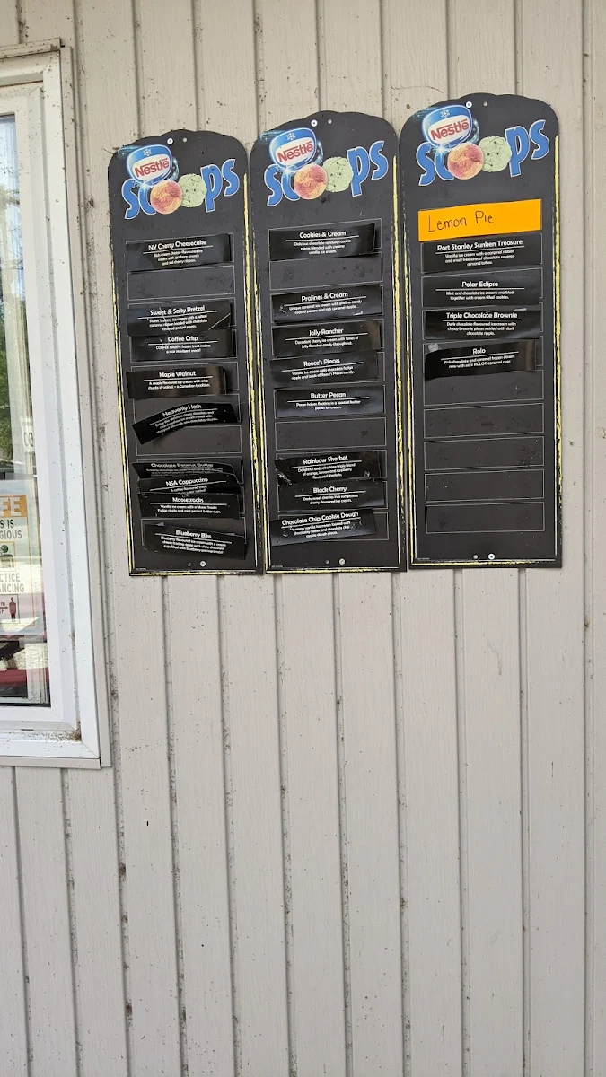 Menu, Mariners Cone and Shake