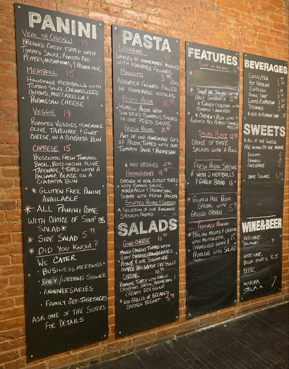 Menu, Tre Sorelle