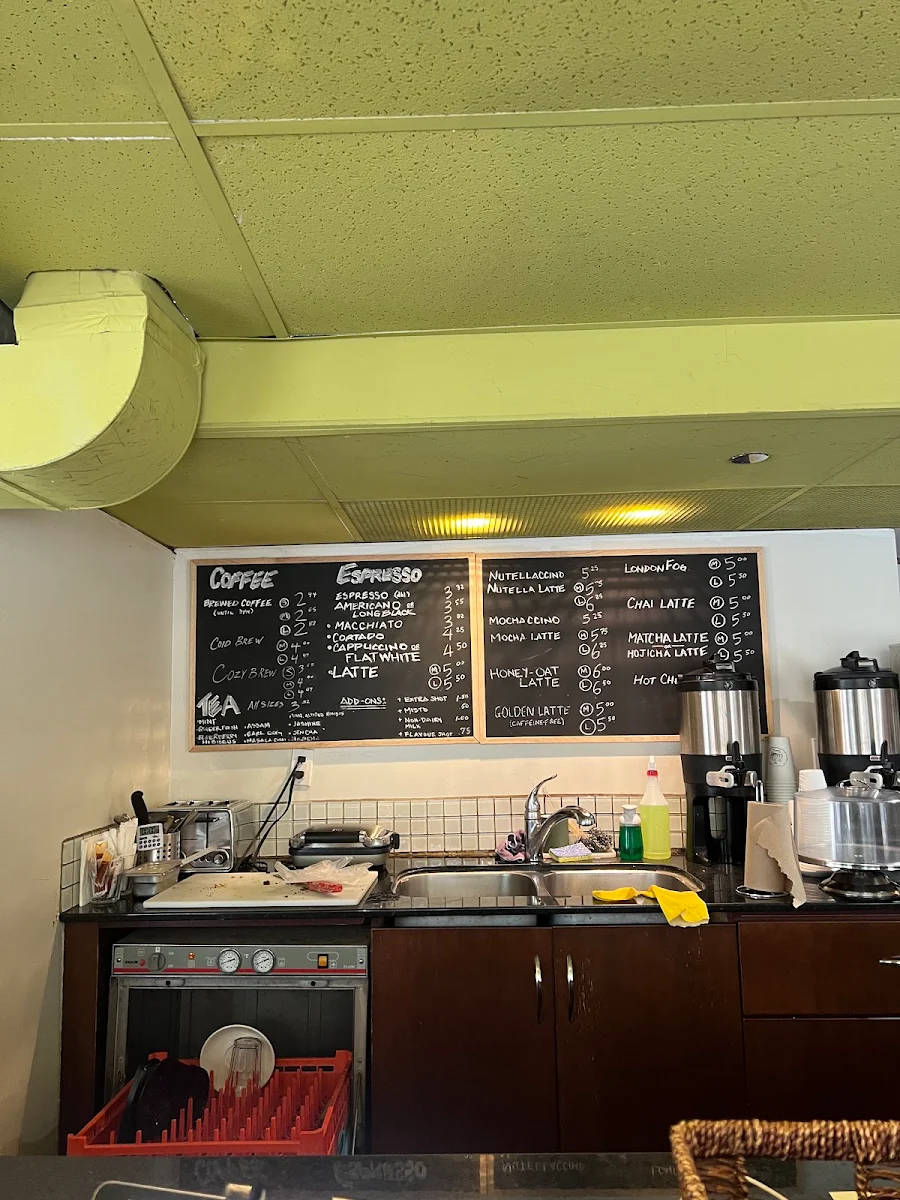 Menu, The Black Canary Espresso Bar (Sherbourne)