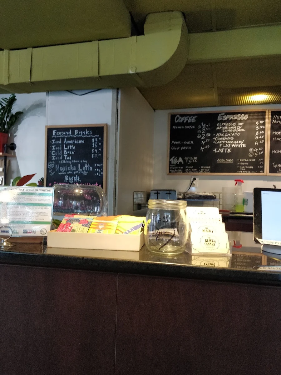 Menu, The Black Canary Espresso Bar (Sherbourne)