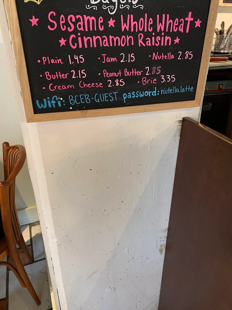 Menu, The Black Canary Espresso Bar (Sherbourne)