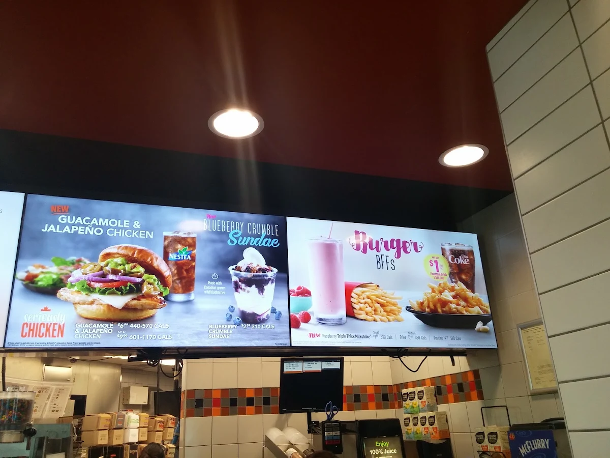 Menu, McDonald's
