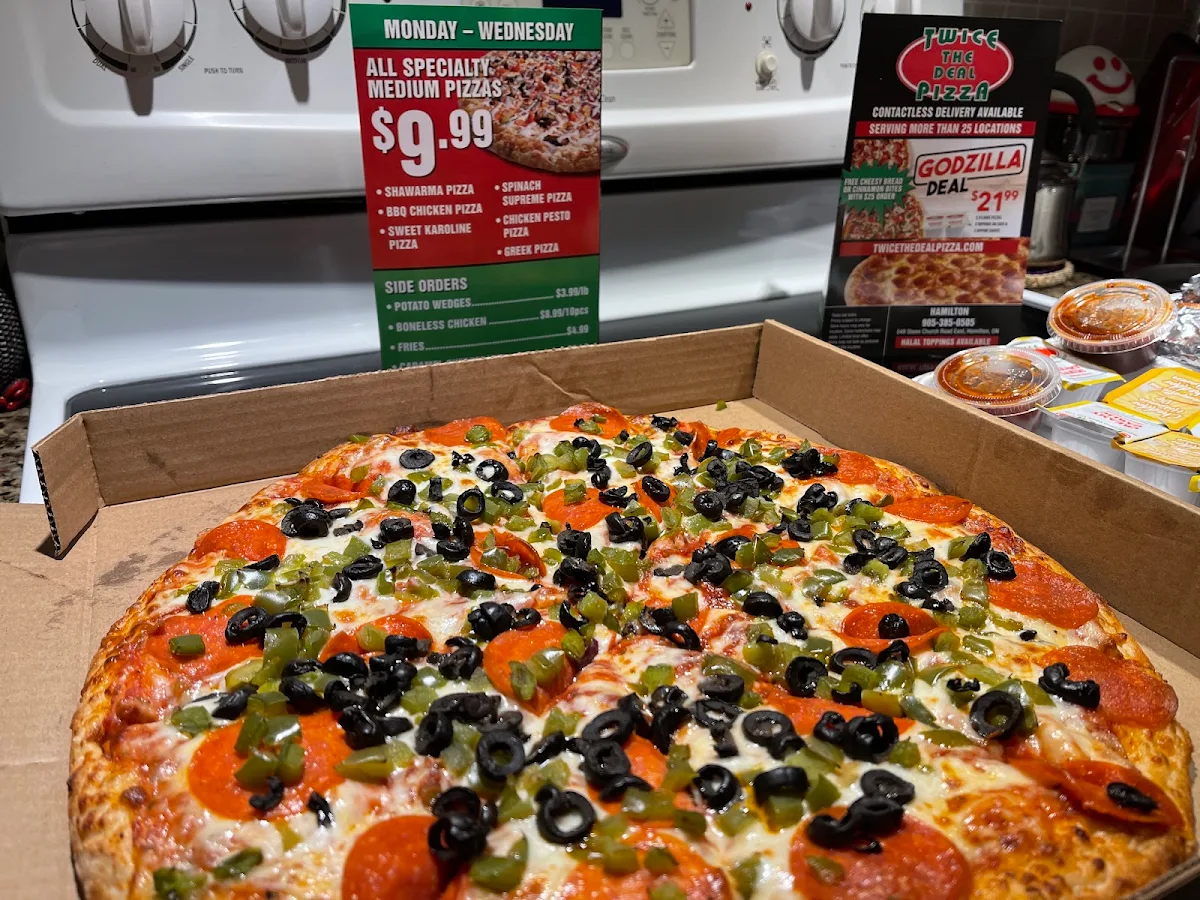 Menu, Twice The Deal Pizza