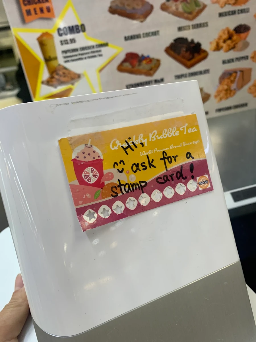 Menu, Quickly Bubble Tea 127ST