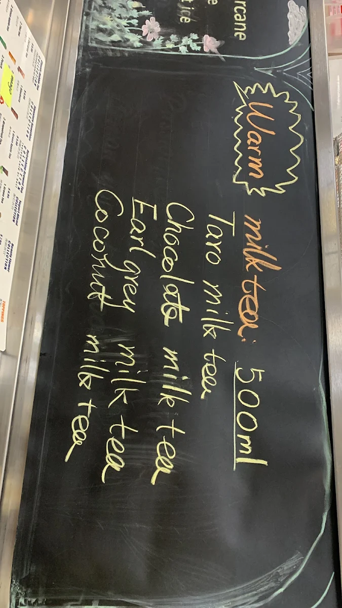 Menu, Quickly Bubble Tea 127ST