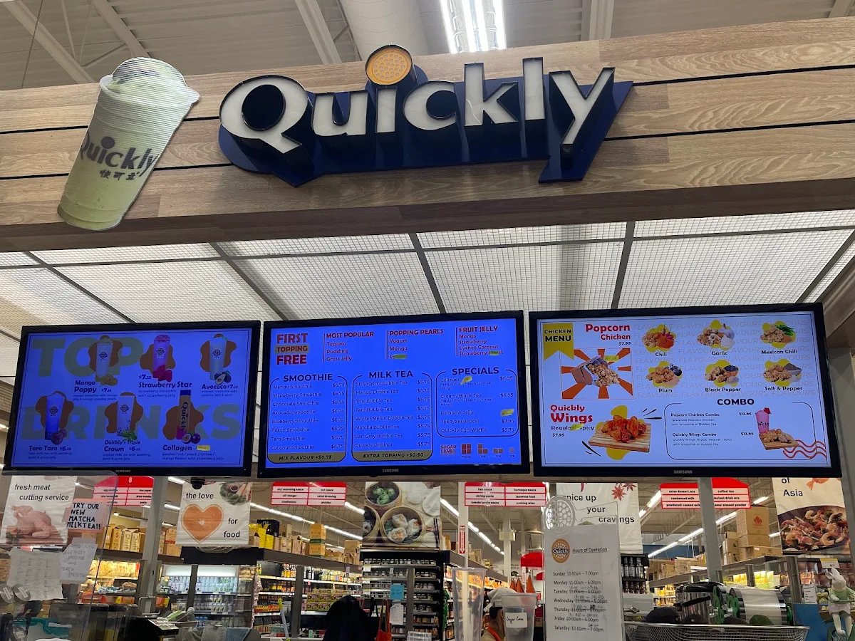 Menu, Quickly Bubble Tea 127ST