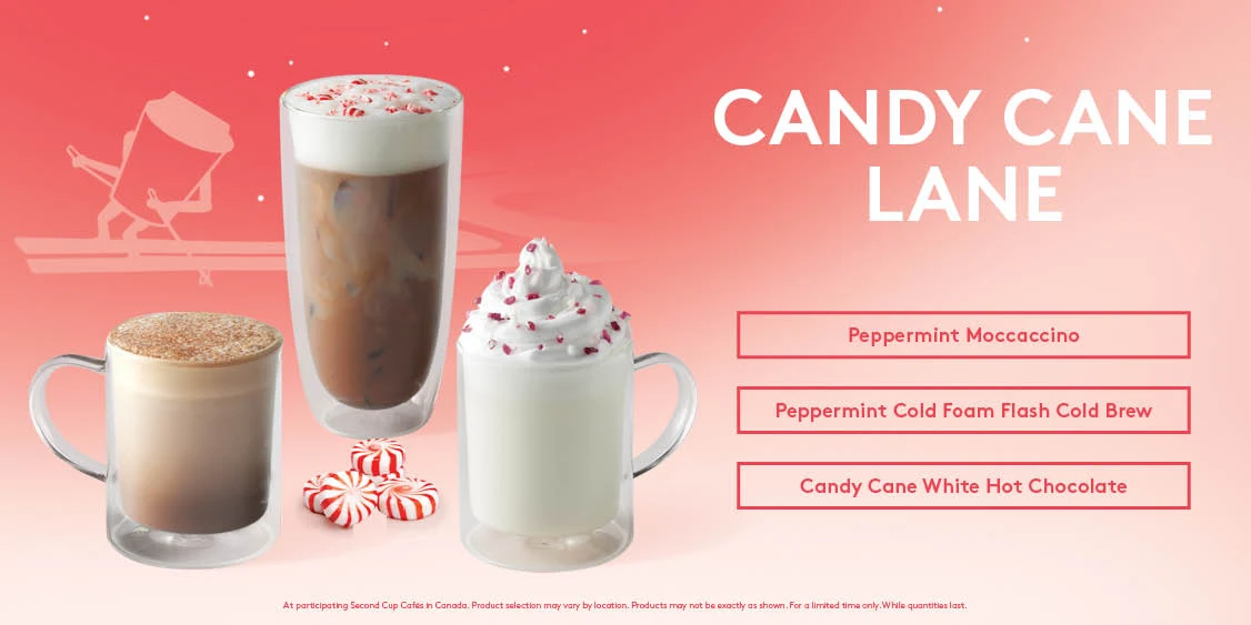 Menu, Second Cup Café