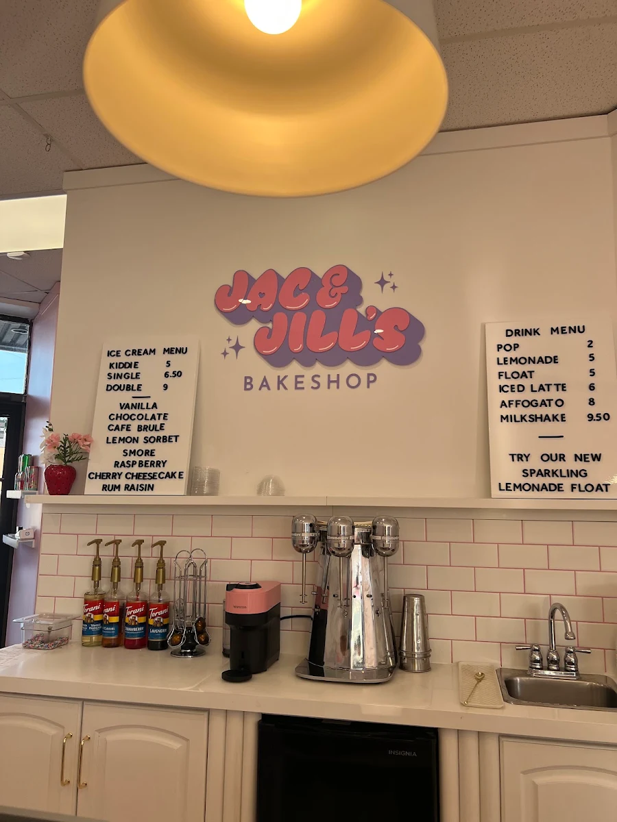 Menu, Jac and Jill's Bakeshop