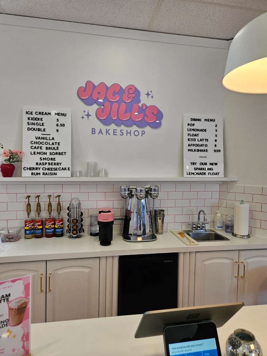 Menu, Jac and Jill's Bakeshop