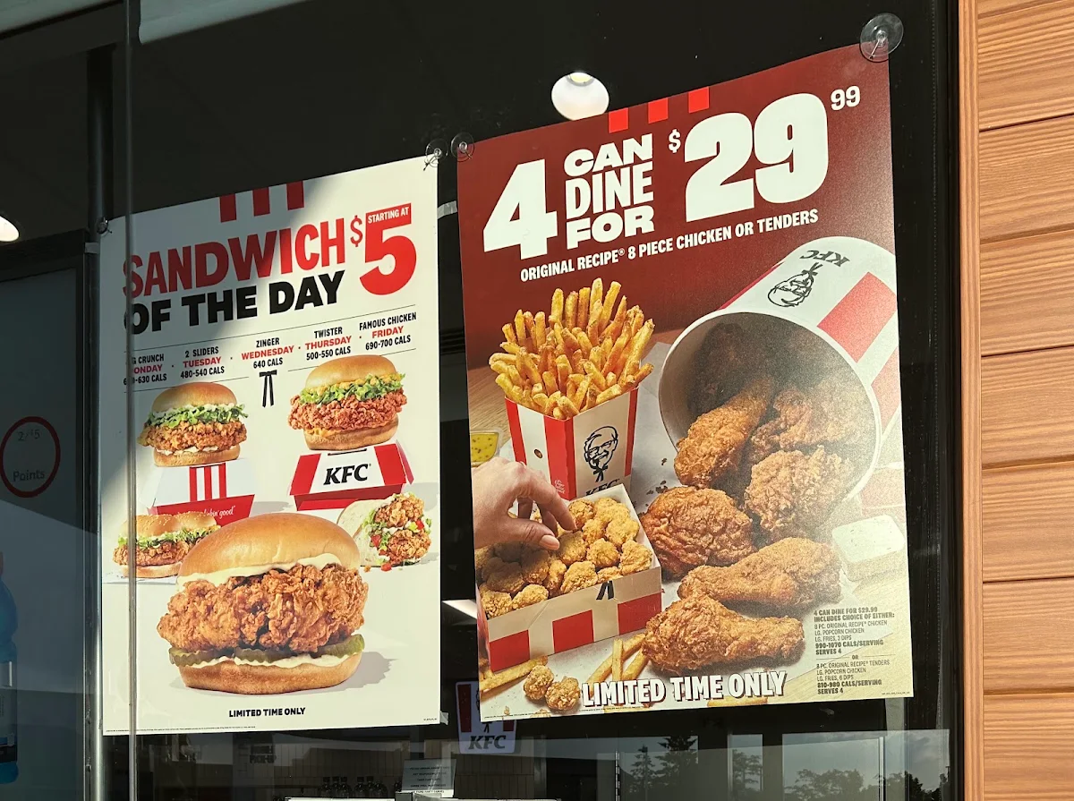 Menu, KFC